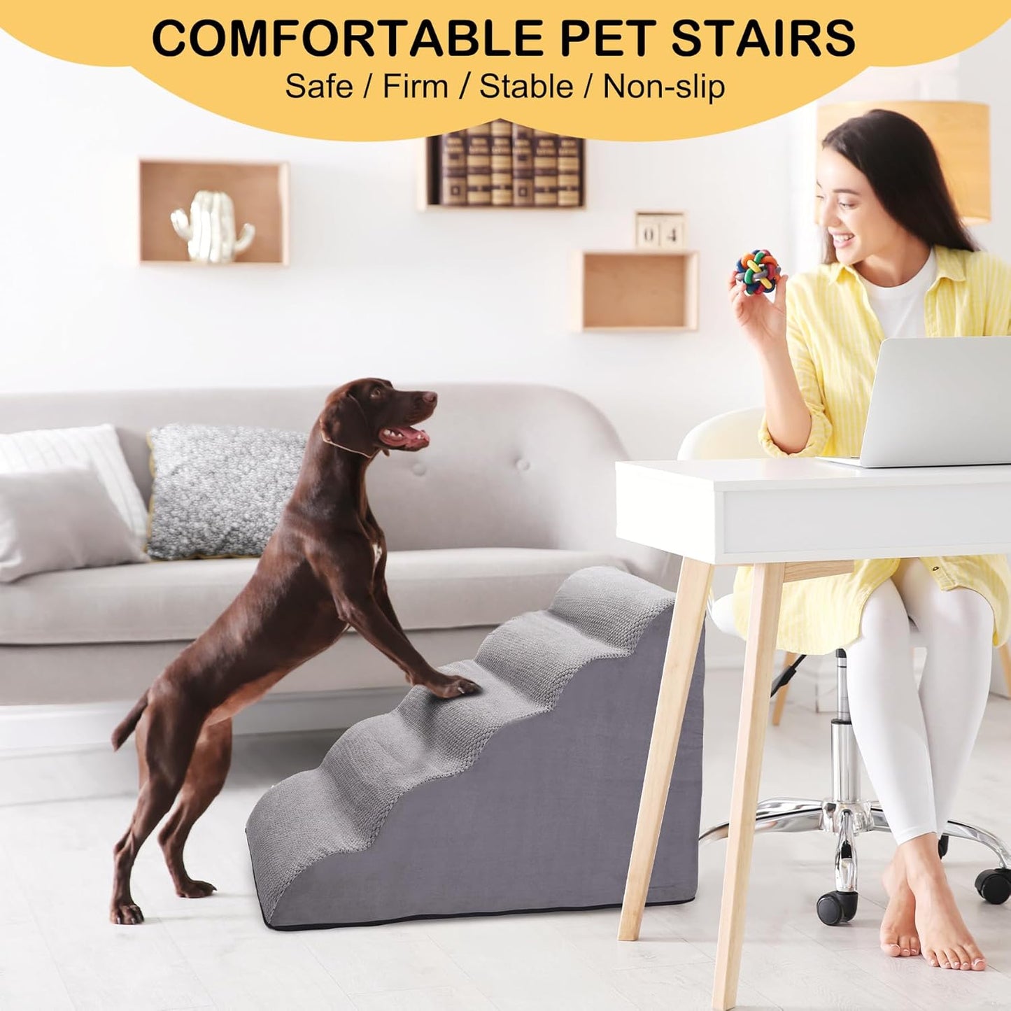 Dog Stairs Ramp for Bed